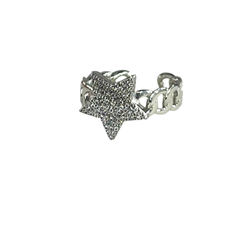 Anello stella zirconata