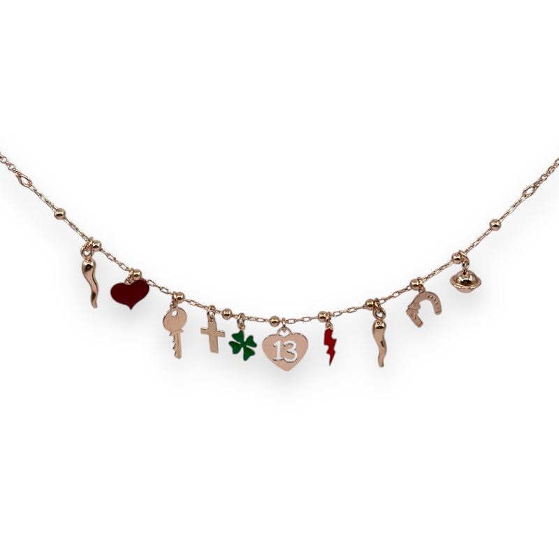Collana della fortuna con charms
