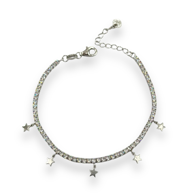 Bracciale Tennis con stelline pendenti