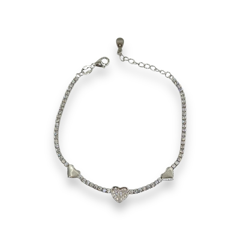Bracciale tennis e cuori