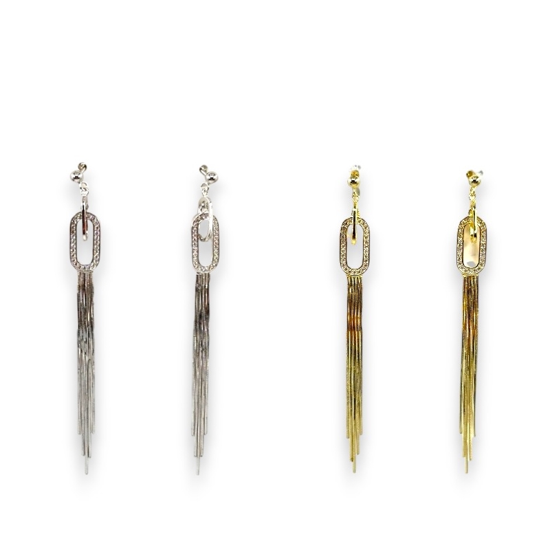 Orecchini pendenti con zirconi