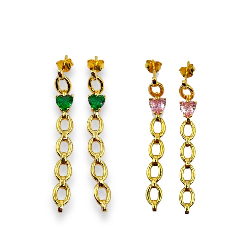 Orecchini Pendenti e cuore