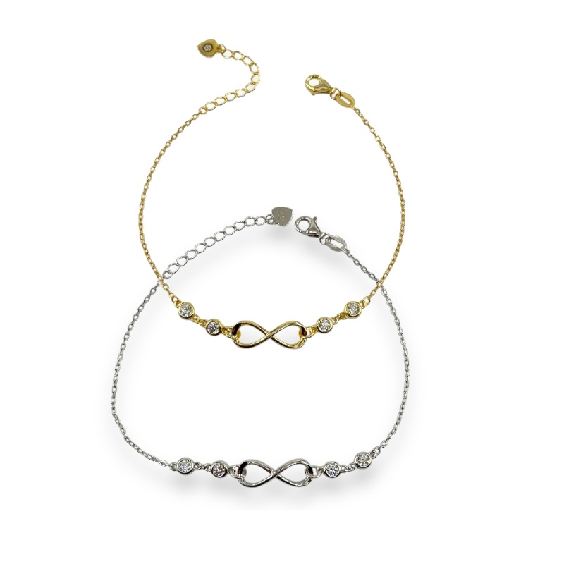 Bracciale infinito e zirconi