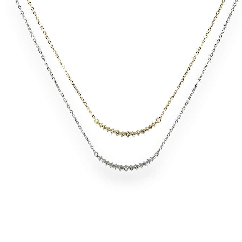 Collana forzatina con zirconi