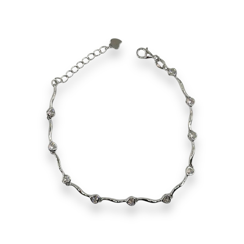 Bracciale con barrette e zirconi