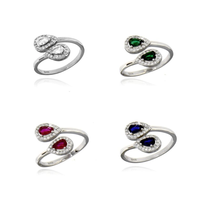 Anello doppia goccia