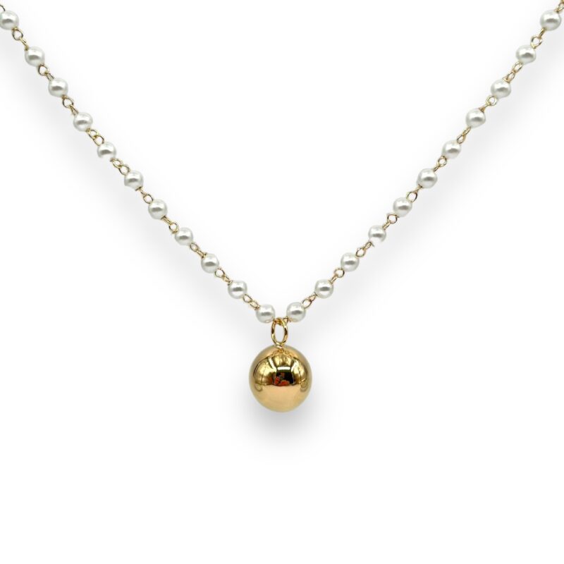 Collana perline e pallina