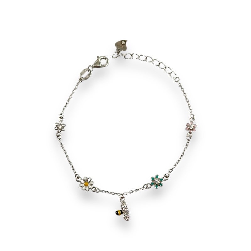 Bracciale con margherite smaltate