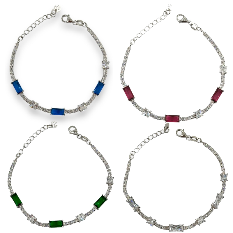 Bracciale tennis con zirconi