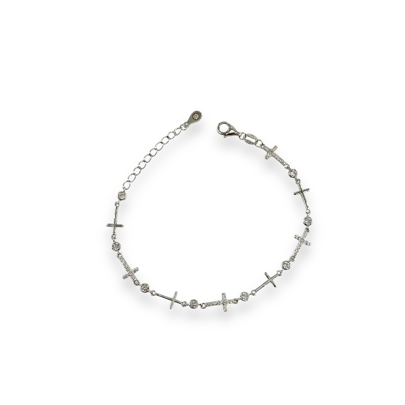 Bracciale Croci e zirconi