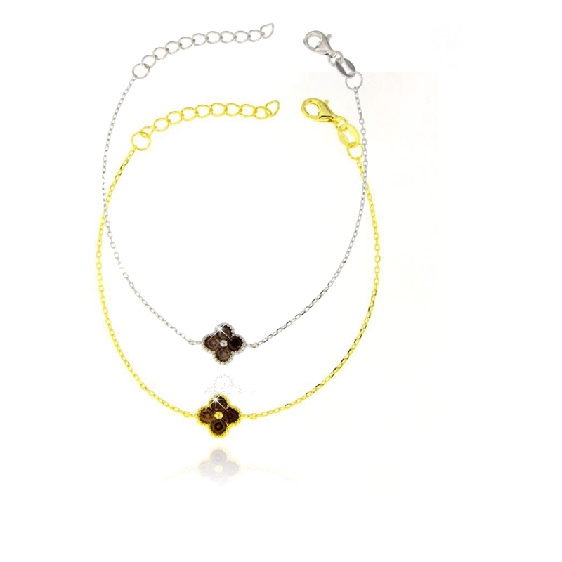 Bracciale quadrifoglio