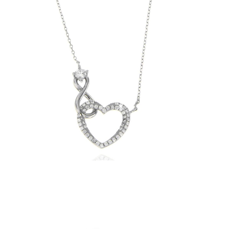 Collana con cuore e infinito