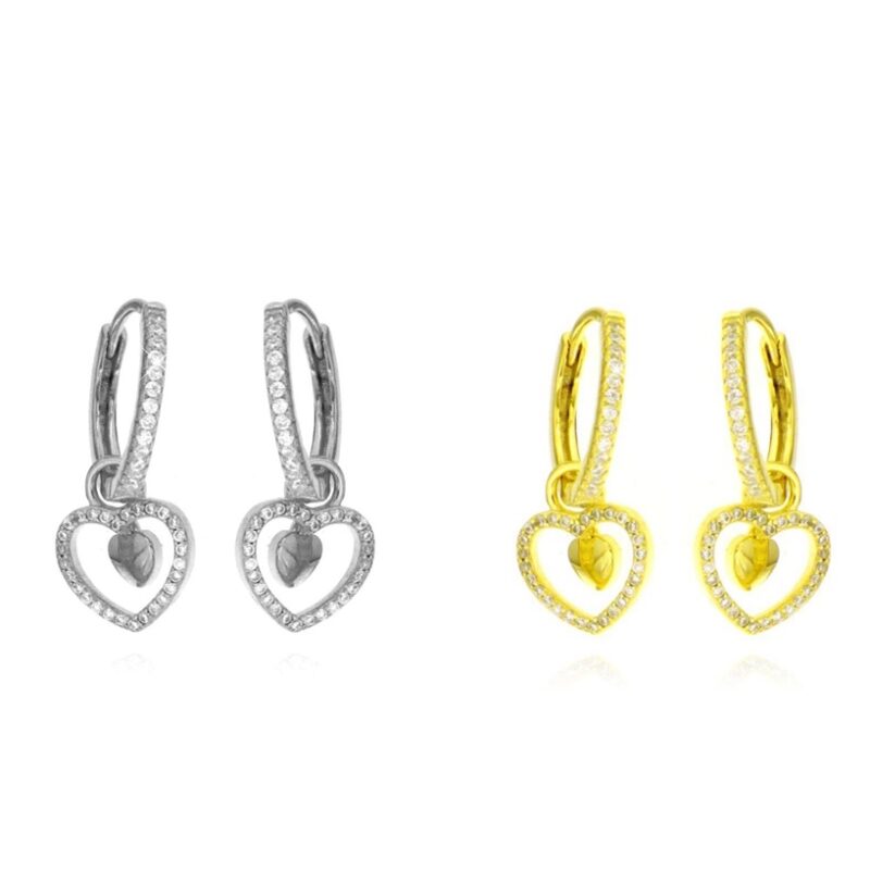 Orecchini cuore charms