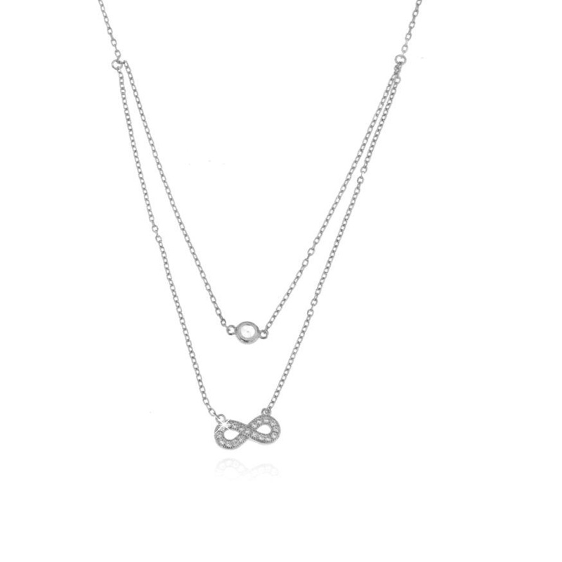 Collana infinito e zircone