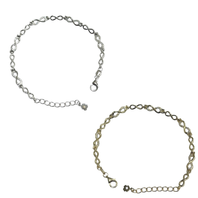 Bracciale infinito zirconato