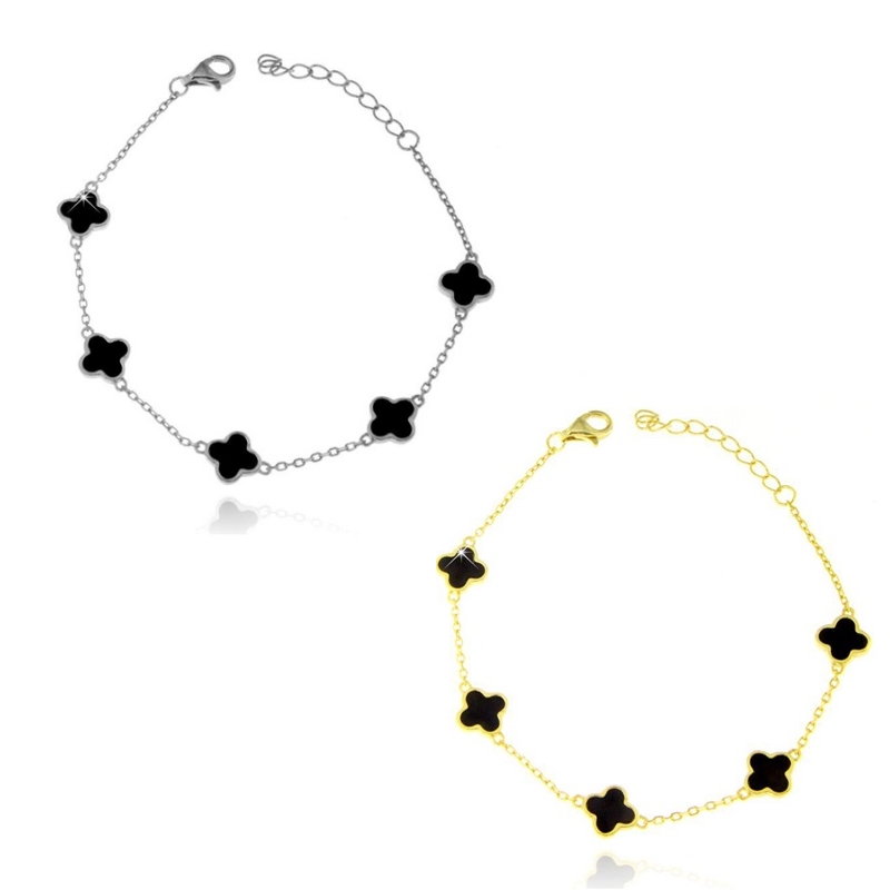 Bracciale 5 quadrifogli
