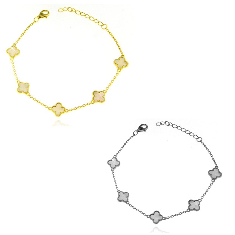 Bracciale 5 quadrifogli