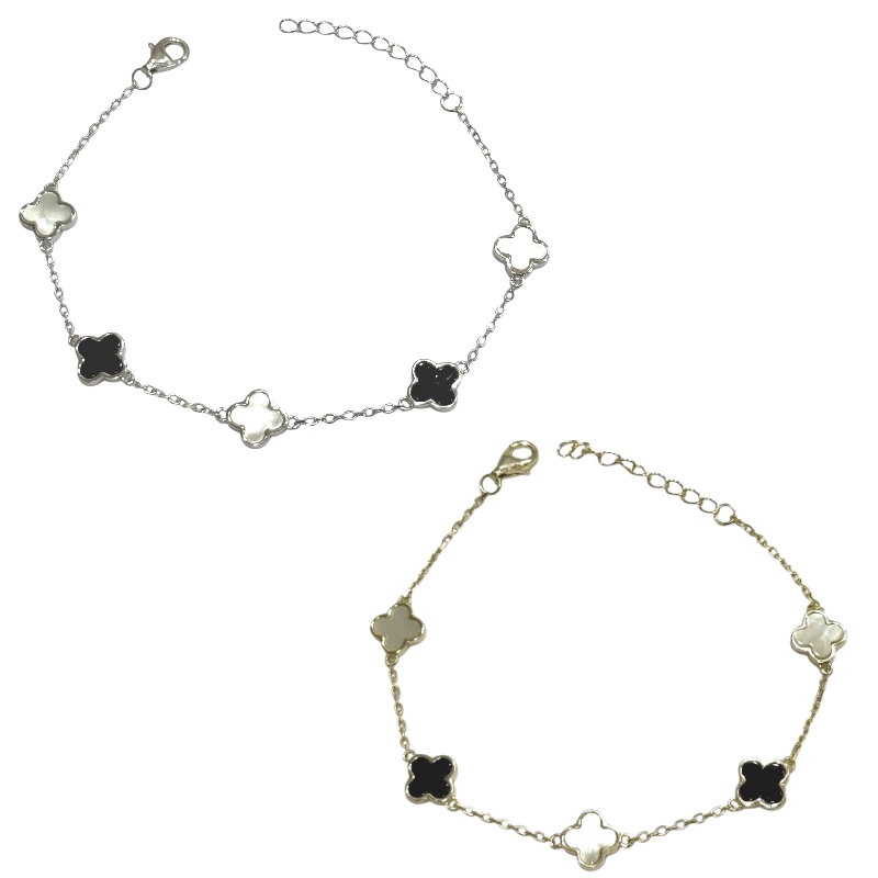 Bracciale 5 quadrifogli