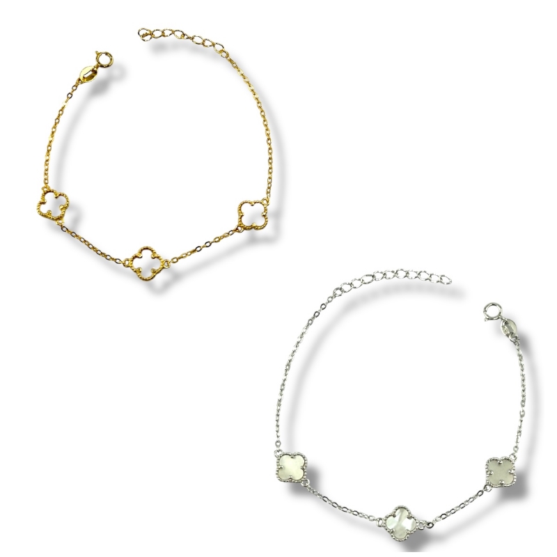 Bracciale 3 quadrifogli