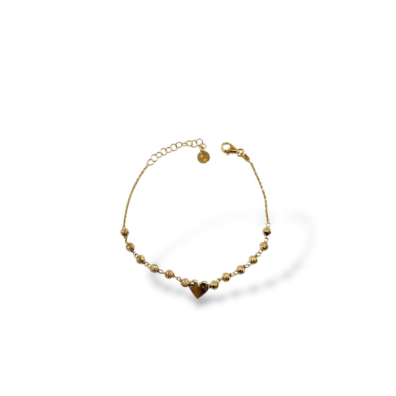 Bracciale con sfere milleluci e cuore