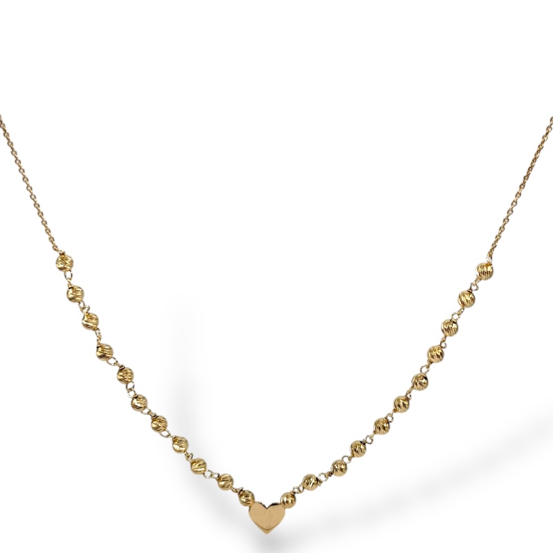 Collana cuore e sfere