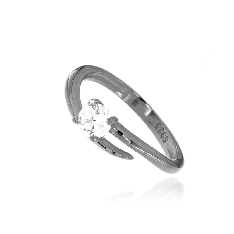 Anello solitario 4 mm