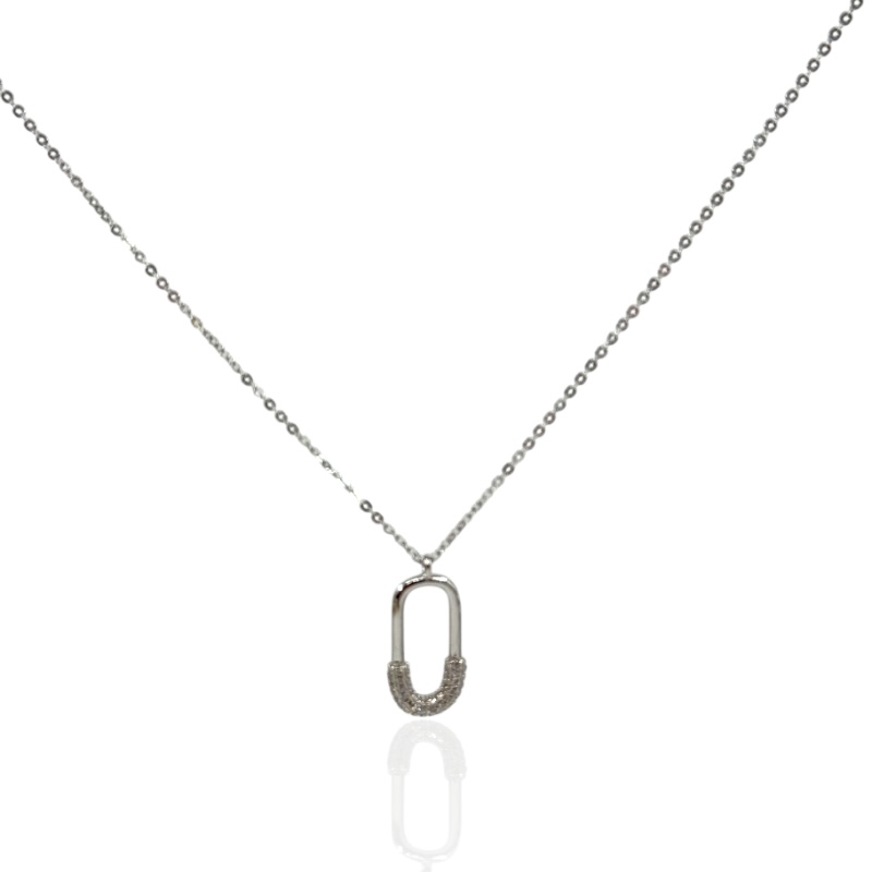Collana con pendente zirconato