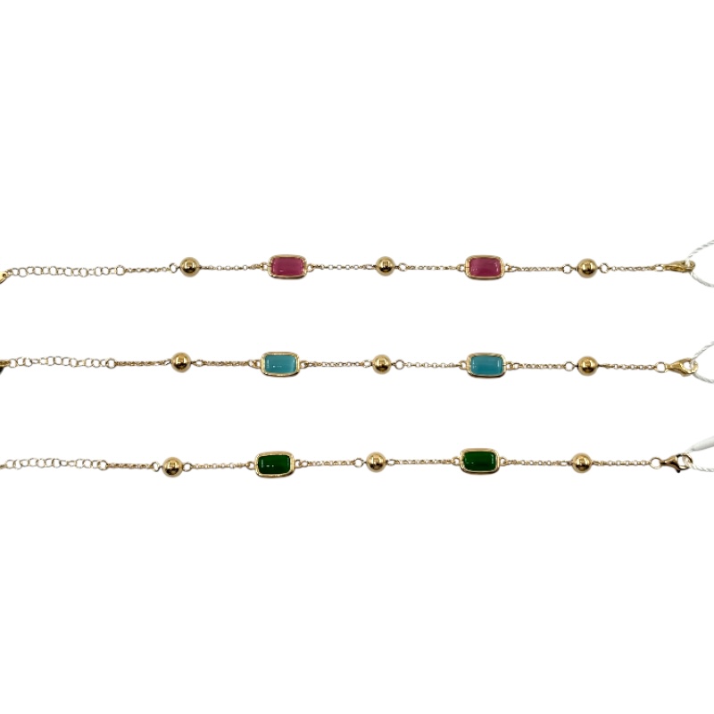 Bracciale con sfere e pietre dure