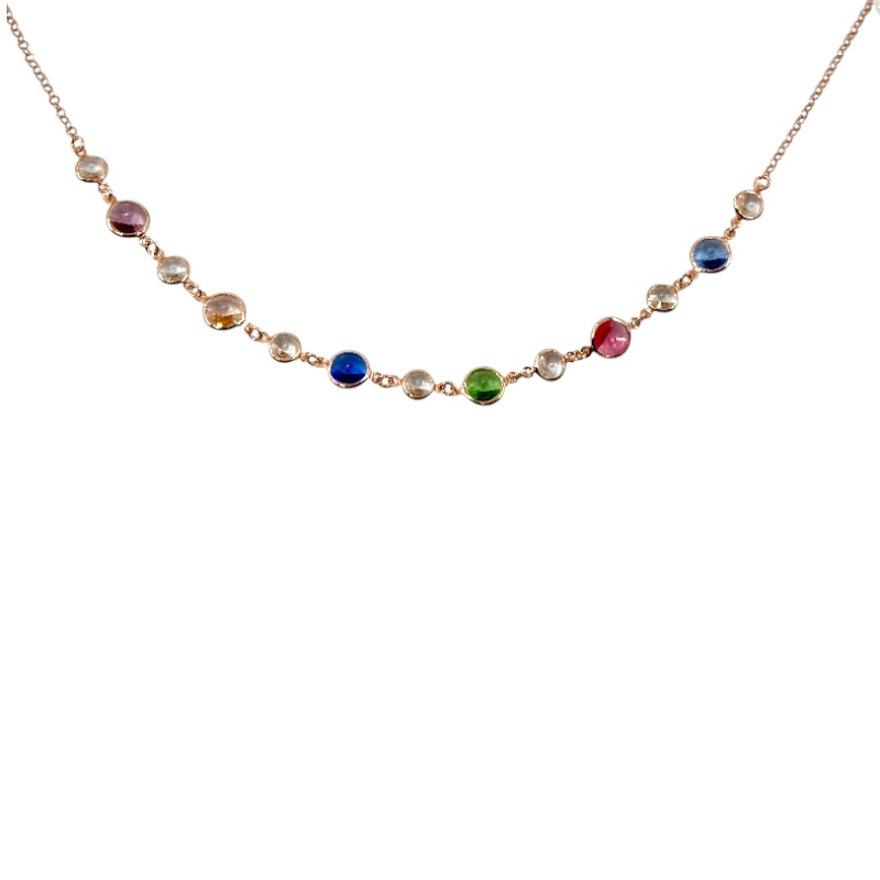 Collana con pietre colorate