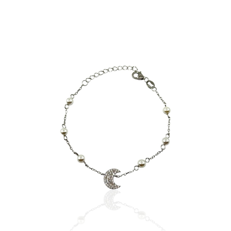 Bracciale perline e luna