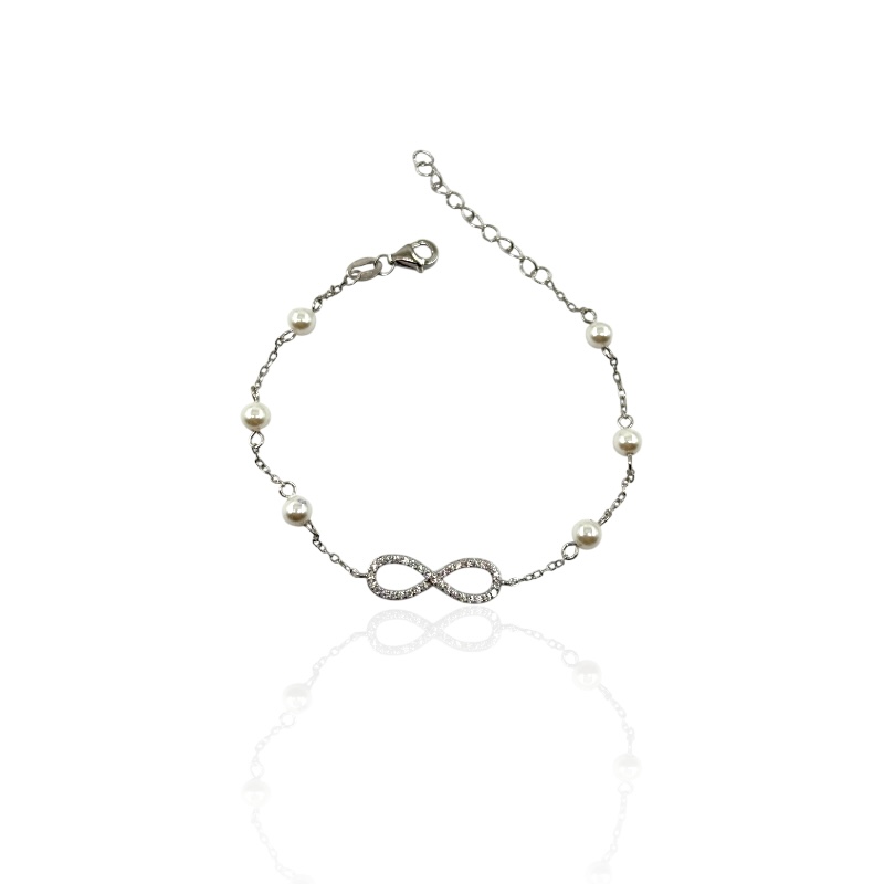Bracciale perle e infinito