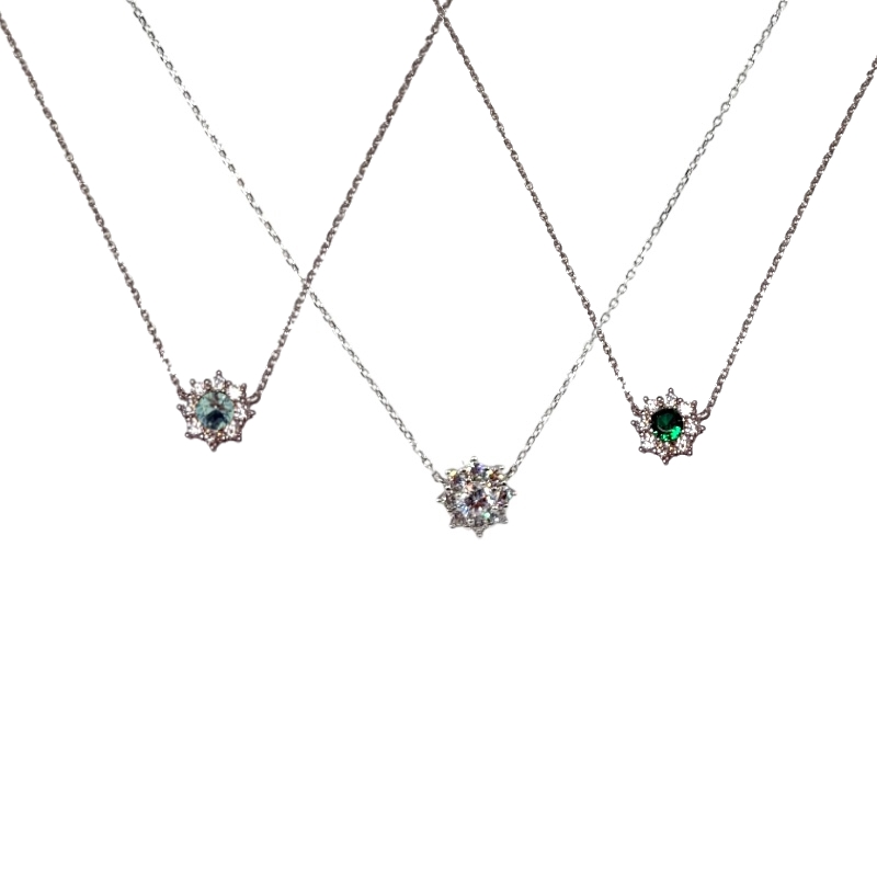 Collana Fiore zirconato