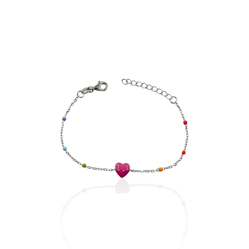 Bracciale bimba con Cuore bombato