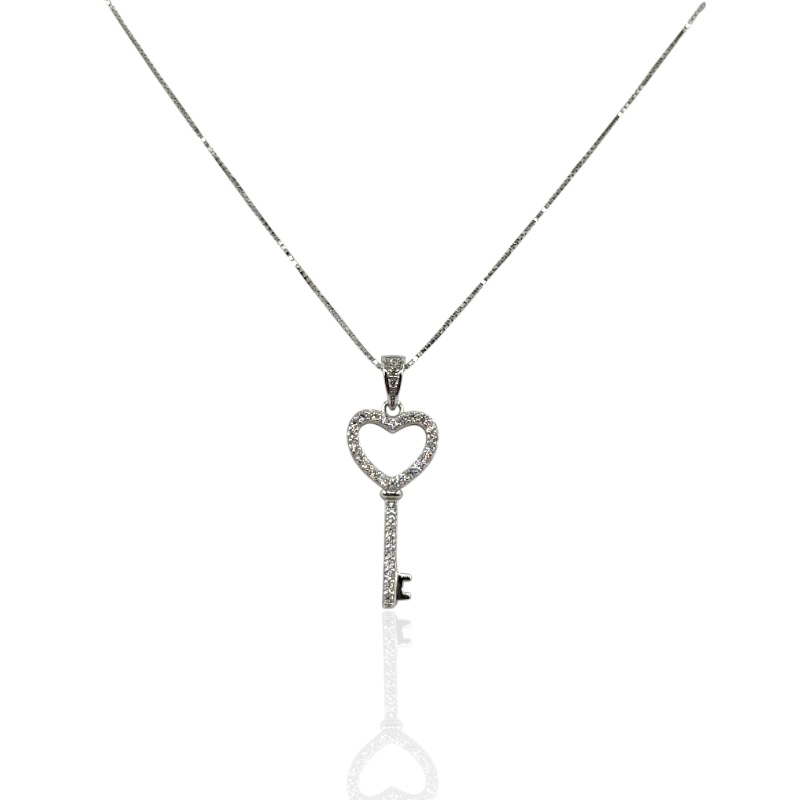 Collana cuore e chiave