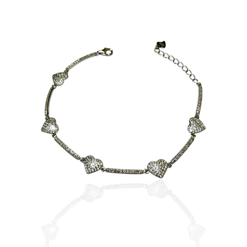 Bracciale 5 cuori