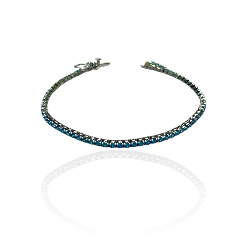 Bracciale tennis azzurro