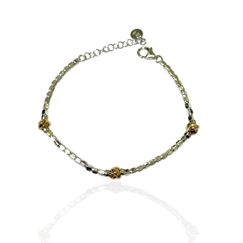 Bracciale pepite e nodini
