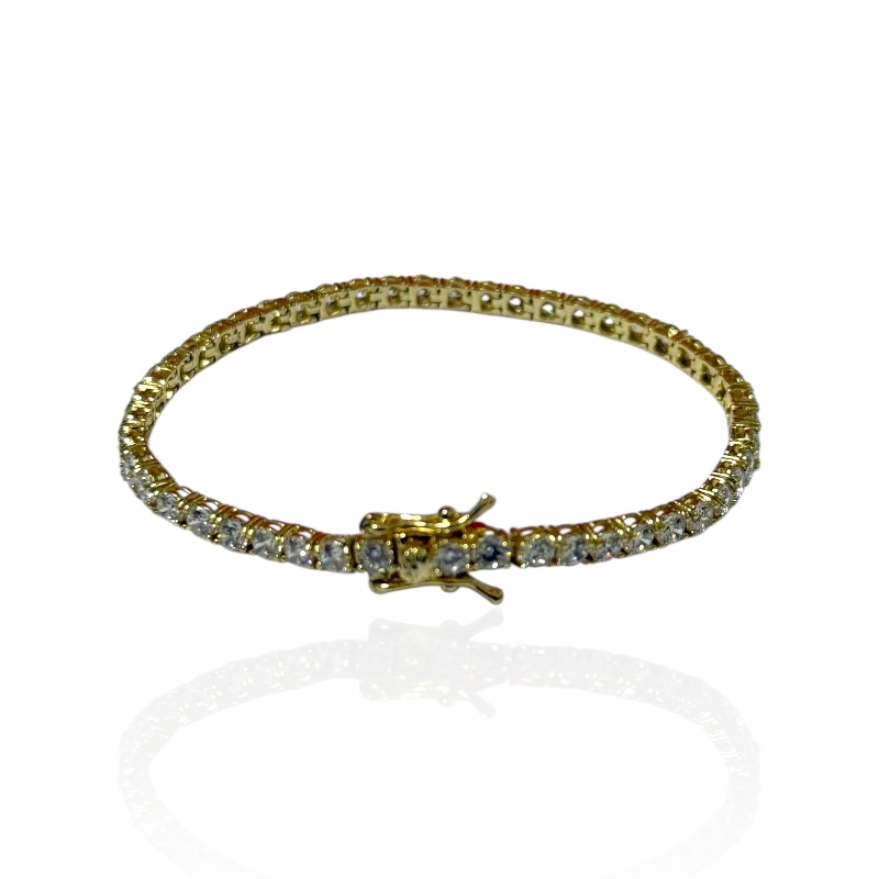 Bracciale tennis oro 3 mm