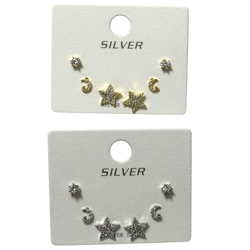 Set Orecchini stella e luna