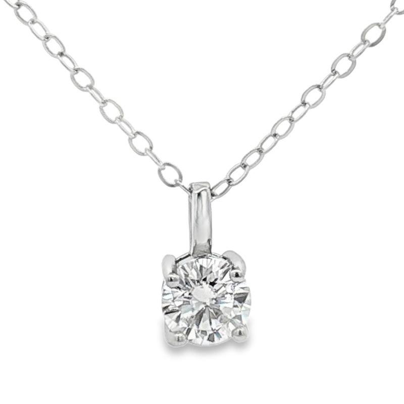 Collana punto luce moissanite 5 mm