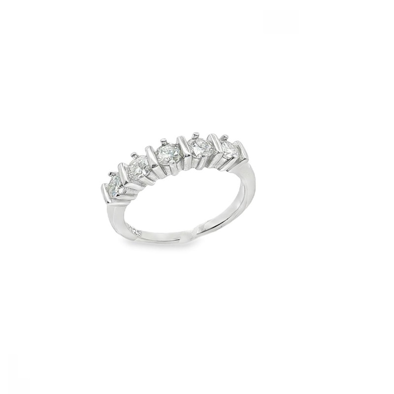 Anello moissanite veretta