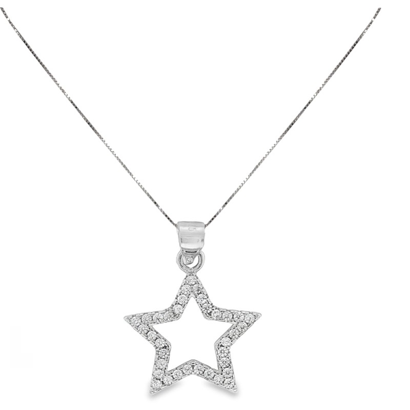Collana stella zirconata