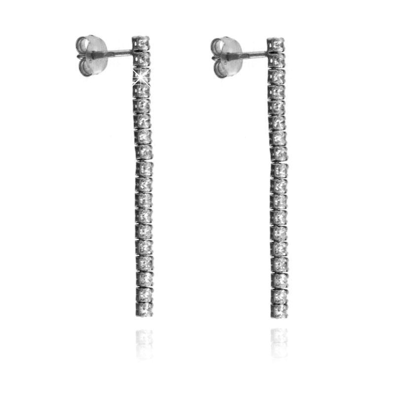 Orecchini tennis in moissanite da 2mm