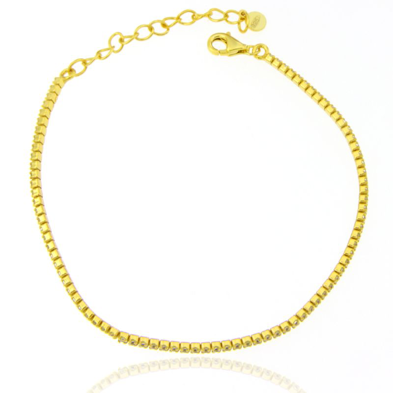 Bracciale Tennis oro 16+4 cm 1,5 mm