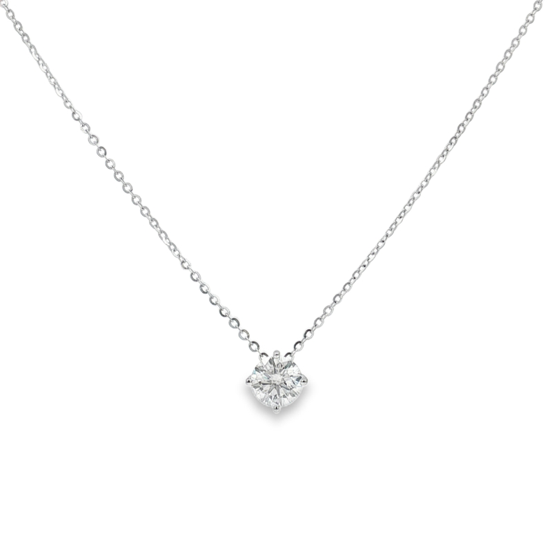 Collana punto luce moissanite 6,5 mm