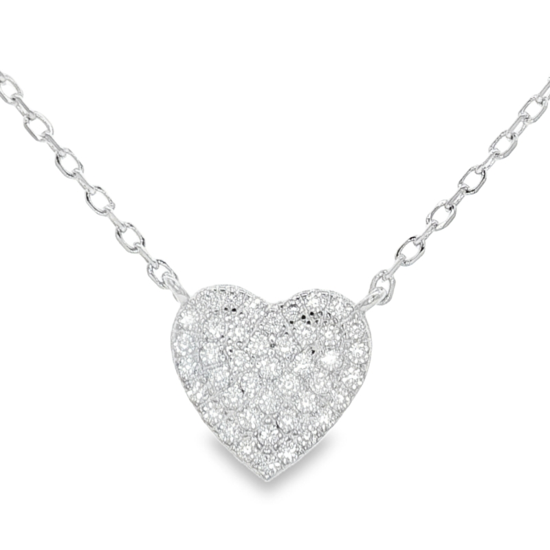 Collana cuore zirconato