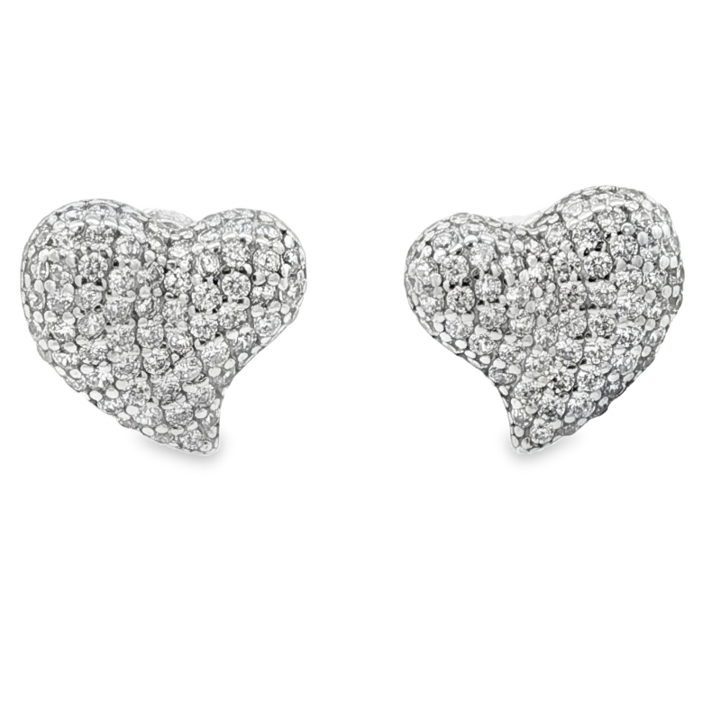 Orecchini cuore zirconati