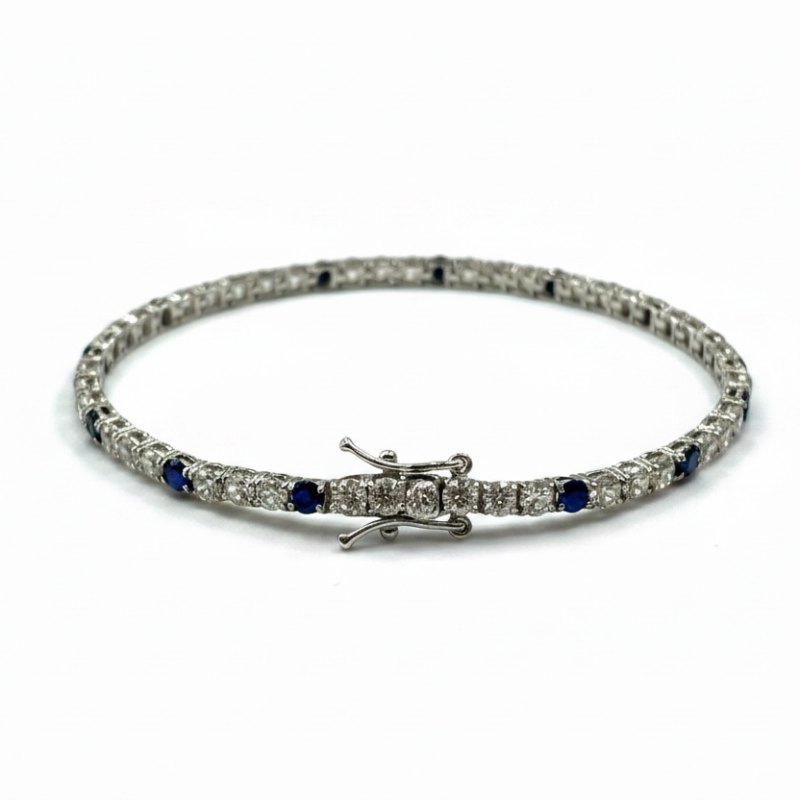 Bracciale tennis 3+1 3 mm 18 cm