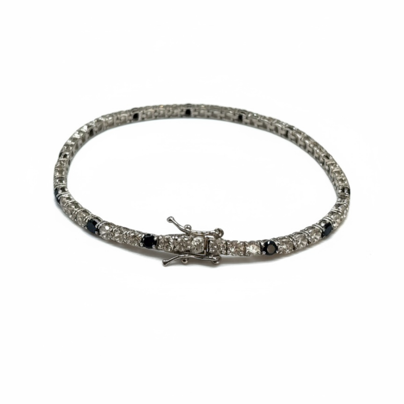 Bracciale tennis 3+1 3 mm 18 cm