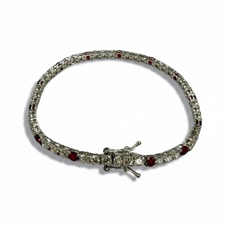 Bracciale tennis 3+1 3 mm 18 cm